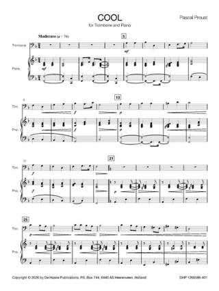 Cool - Pascal Proust - Partition - Trombone